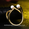 fabricant chine or bijoux coquille perle conception en laiton anneau